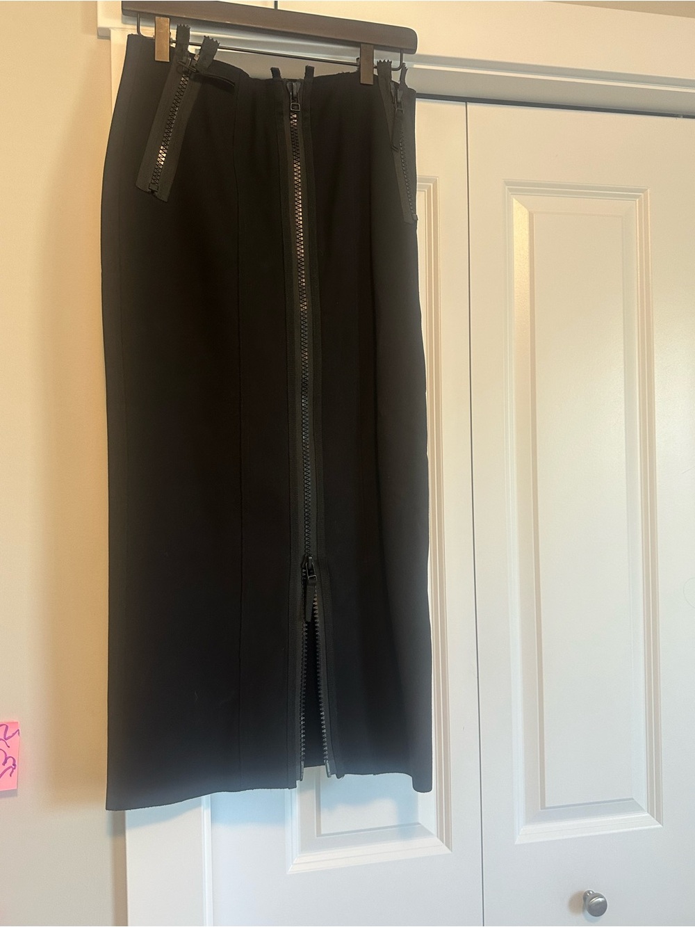Diesel Black Pencil Skirt with Center Zip